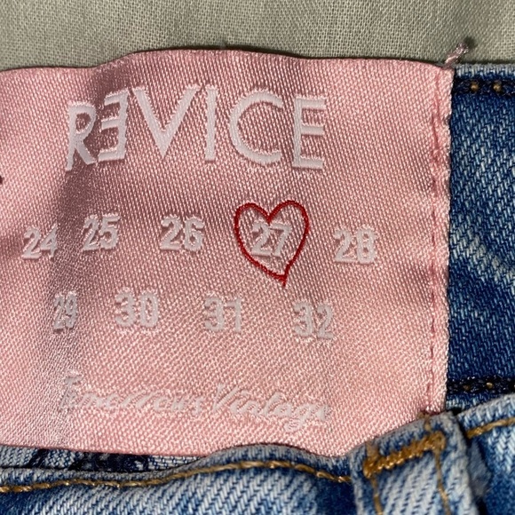 REVICE STELLAR BOYFRIEND CROP WIDE LEG JEANS LIGHT WASH LUXURY TRENDY BRAND - Picture 9 of 9